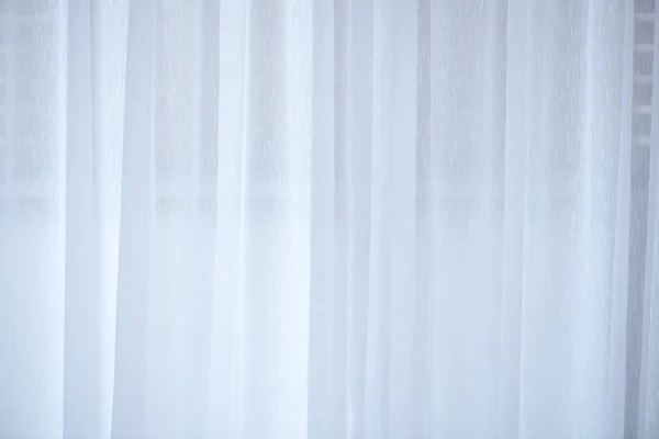 White airy sheer curtains background — 스톡 사진