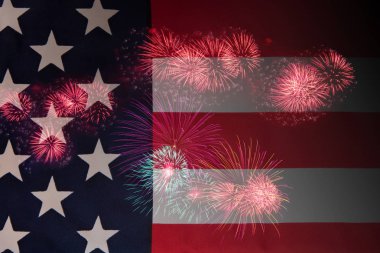 4 Temmuz, bağımsız gün Memorial Day için Amerikan bayrağı 