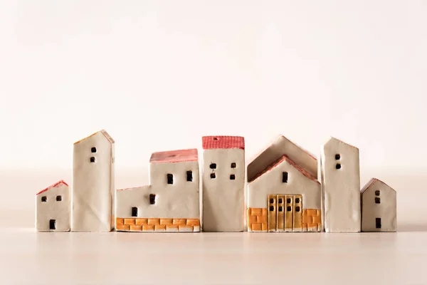 Reihen von Miniaturhäusern — Stockfoto