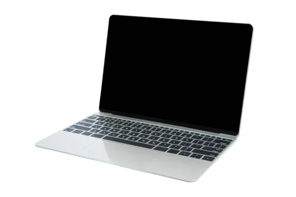 Slim laptop computer isolated on white background — Stock Photo, Image