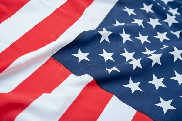 Usa Vlag Bovenaanzicht Zwaaiende Vlag Van Amerika — Stockfoto