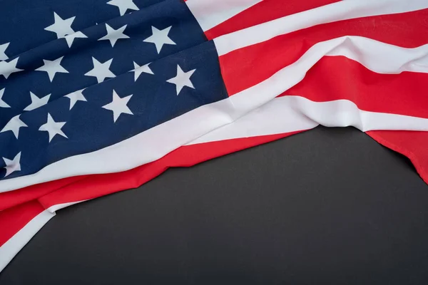 Usa Flag Black Background — Stock Photo, Image