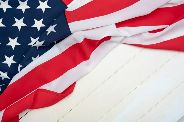 Bandera Sobre Mesa Madera Para Fondo — Foto de Stock