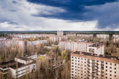 Chernobyl bölge, hayalet şehir ırmakları.