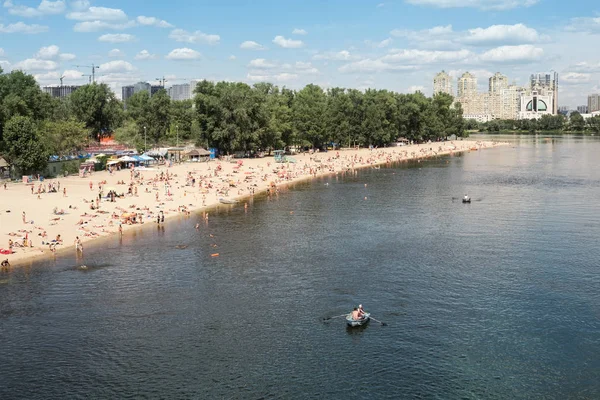 Kiev Ukrayna Temmuz 2017 Hydropark Rekreasyon Alanı Dnipro Irmak Ukrayna — Stok fotoğraf