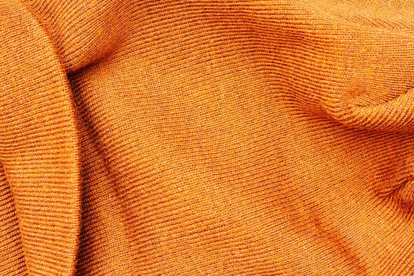 Close Van Gerimpelde Heldere Baksteen Oranje Moderne Stijlvolle Mode Hoed — Stockfoto