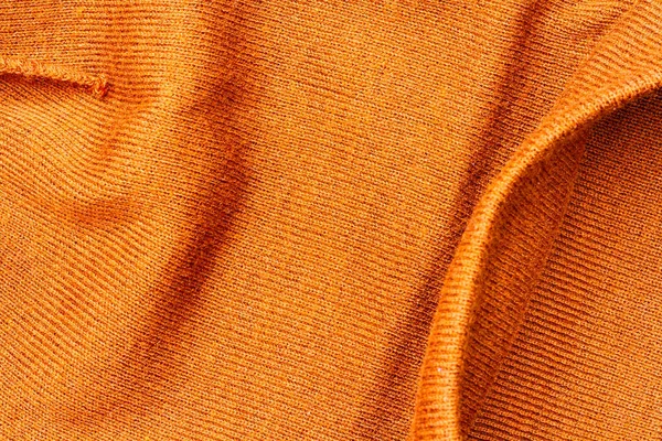 Zbliżenie Pogniecione Jasne Cegły Pomarańczowy Nowoczesny Stylowy Modny Kapelusz Tekstury — Zdjęcie stockowe