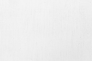 Akrilik boyayla kaplanmış orta taneli keten bir tuvalin boş beyaz yüzey dokusu. Alt çerçeveye desenli pamuk kumaş konmuş, sütlü bir renkle boyanmış. Çizim için pürüzlü kağıt yüzeyi.