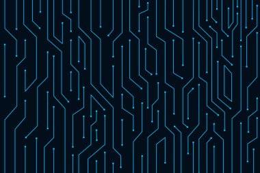 Çizgili devre tasarlamak teknoloji vektör arka plan Tema.