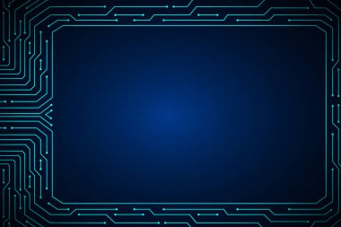 Çizgili devre çerçeve soyut teknoloji arka plan Tema.