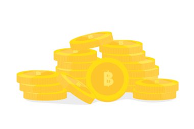 Tayland para İşletme Finansı için vektör sikke vektör tasarımı .