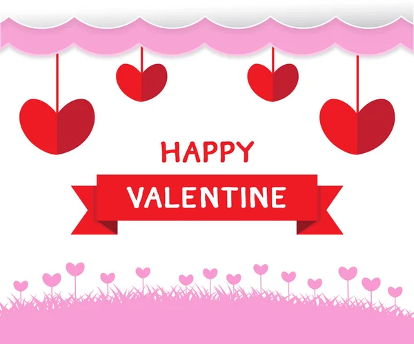 Happy Valentine Day Vector Background Design Holiday — Stock Vector