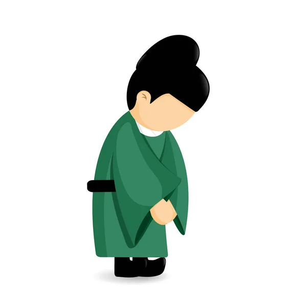 韩国服饰传统文化 太监人物卡通矢量设计 — 图库矢量图片