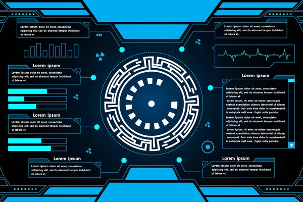 Technologie Interface Futuriste Conception Abstraite Fond Vectoriel — Image vectorielle