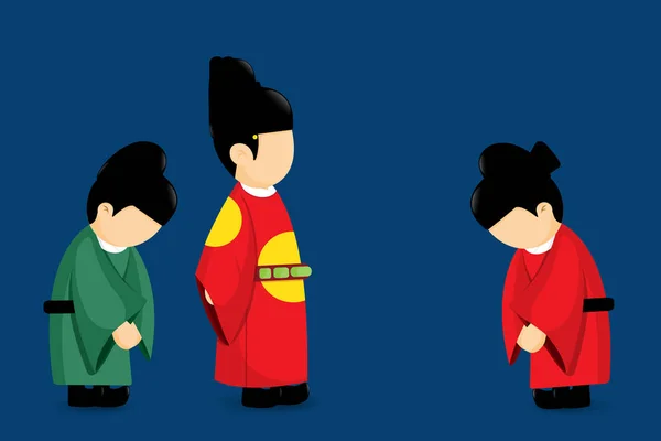 Gelenek kültür Kore vektör karikatür tasarım.