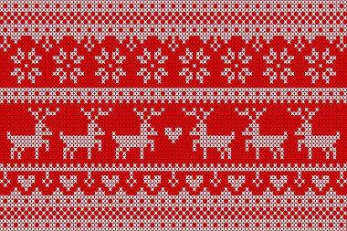 beyaz kırmızı bir arka plan tasarımı Noel olayı için örme.