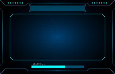 Vektör çerçeve teknolojisi fütüristik hud tasarımı.