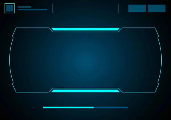 Vektör soyut teknoloji gelecek arayüzü hud oyun kontrol paneli tasarımı.