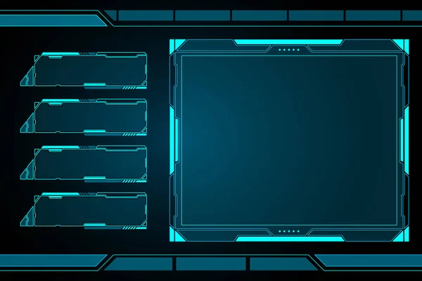 Diseño Del Panel Control Hud Interfaz Futura Tecnología Abstracta Vectorial — Vector de stock