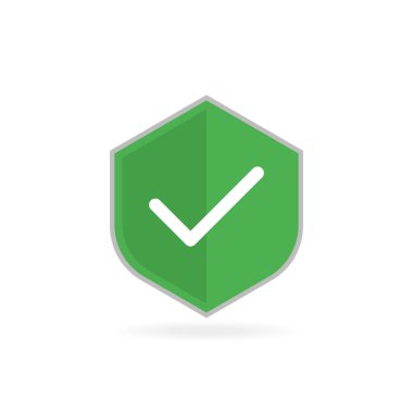 Güvenlik vektör simgesi. Vektör güvenlik işaretini izole etti.