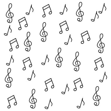 Müzik tabelaları, sembol koleksiyonu. İzole edilmiş vektör müzik sembolü.