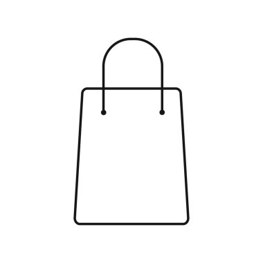 Alışveriş poşeti simgesi, vektör düz alışveriş simgesi.
