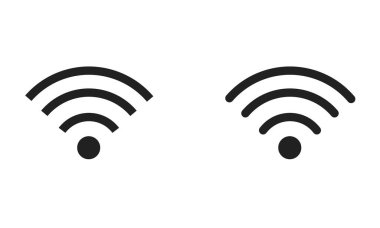 Wifi sinyal simgesi, vektör iletişimi izole ağ sembolü.