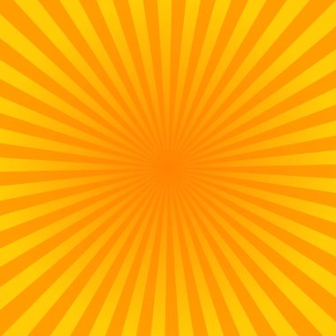 Güneş patlaması sarı vektör arkaplanı, desen düz arkaplan.