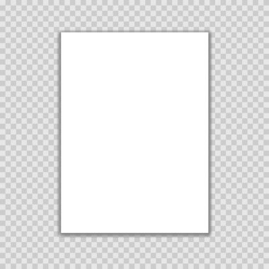 Saydam arkaplan, vektör kağıt şablonu a4 modeli.