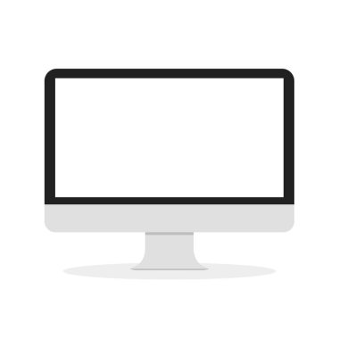 Düz bilgisayar monitörü, vektör aygıt ekran şablonu.