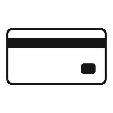 Kredi kartı ikonu. Vektör izole edilmiş sembol. Beyaz arkaplan.