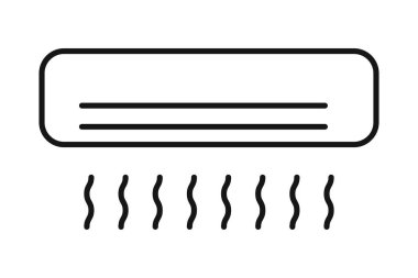 Şartlandırıcı izole edilmiş simge. Beyaz arkaplanda vektör hava durumu.