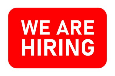 Pankart kiralıyoruz. Vektör izole kartı.