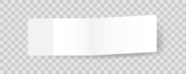 Yapışkan nota çizimi. Gerçekçi çıkartma. Şeffaf arkaplan. 