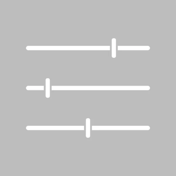 Значок Ползунка Плоского Объема Эквалайзер — стоковый вектор