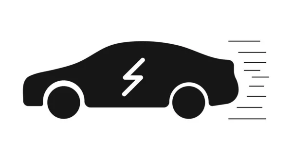 Electro Car Icon Speed Sign Logo Eco Design Vector — Stock Vector