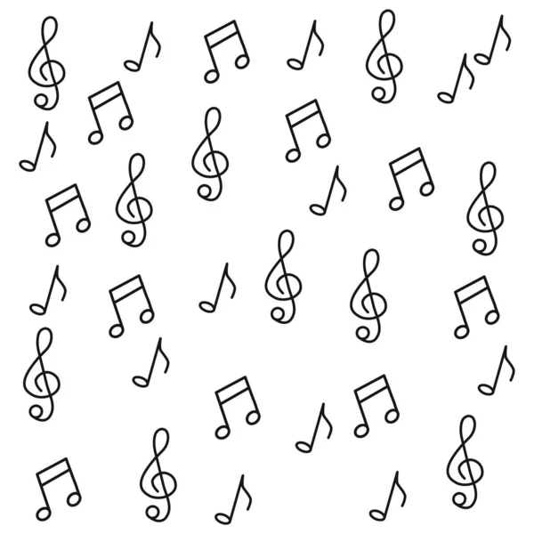 Musikalischer Zeichenhintergrund Symbolsammlung Isoliertes Vektor Musiksymbol — Stockvektor