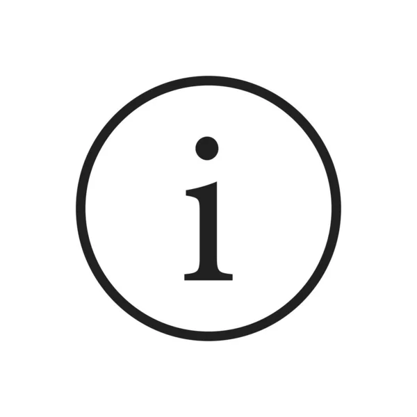 Информационный Вектор Изолированная Плоская Иконка Символ Информационного Знака — стоковый вектор