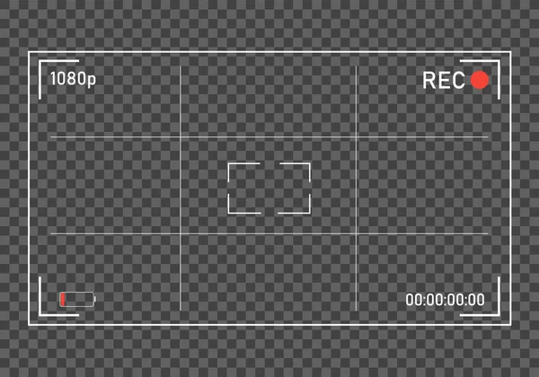 Şeffaf Arkaplanda Kamera Görüntüsü Vektör Video Illüstrasyonu — Stok Vektör
