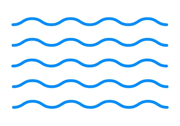 Wellenumrisssymbol Vektor Seestreifenzeichen Symbol — Stockvektor