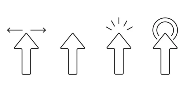 Cursorpfeil Mausklick Sammlung Von Vektorsymbolen — Stockvektor