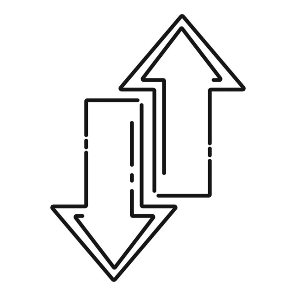 Lijnpijl Plat Pictogram Vector Lineaire Pijl Witte Achtergrond — Stockvector