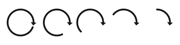 Pfeilkreis Symbol Gebogener Ladepfeil Für Die Infografik Eps — Stockvektor