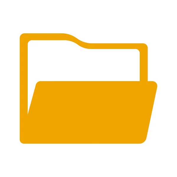 Ikona Folderu Symbol Pojedynczego Pliku Płaskiego Wektora — Wektor stockowy