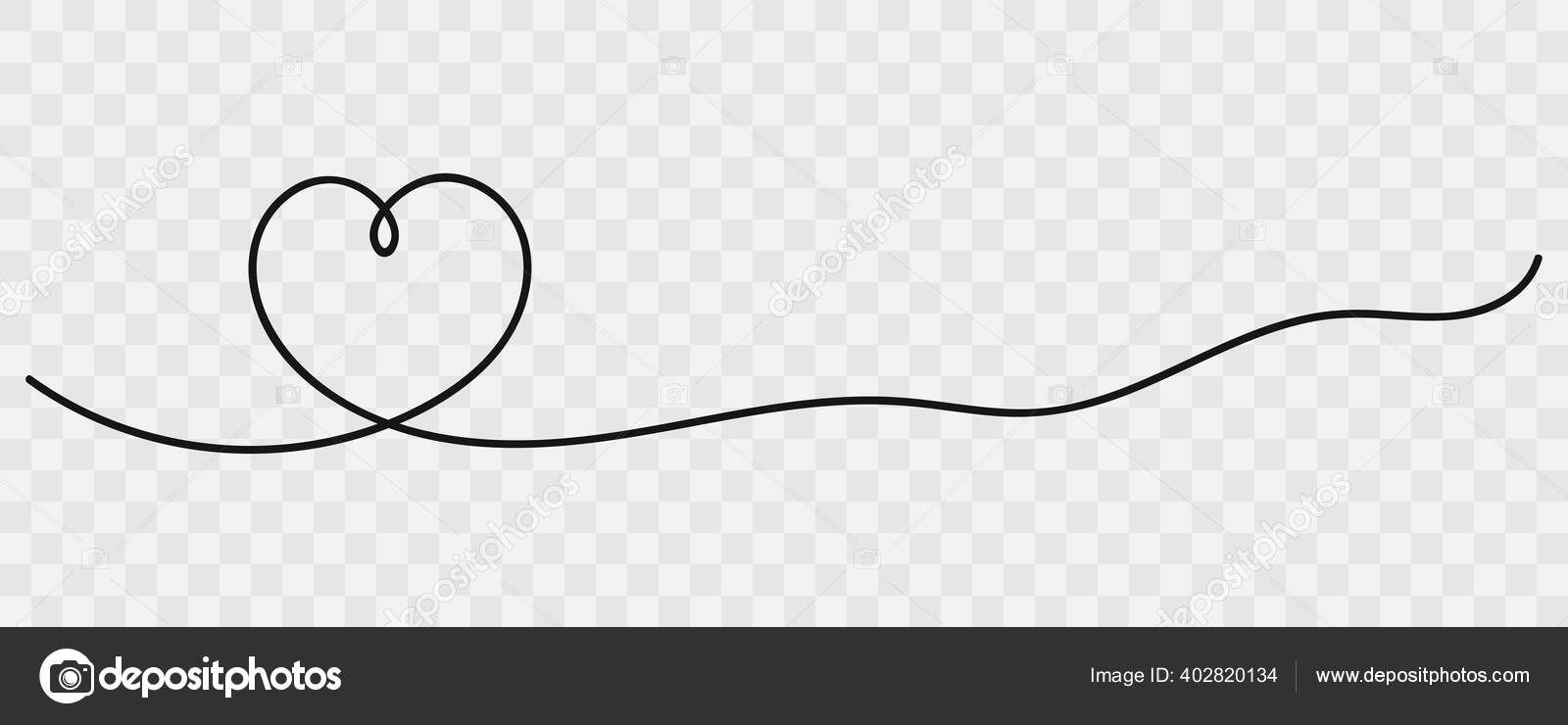 Håndtegnet Hjerteillustrasjon Vektortynt Hjerte Gjennomsiktig Bakgrunn  stockvektor © markastakhov11@gmail.com #402820134, image size:1600x740