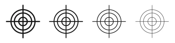 Doelpictogram Ingesteld Vector Geïsoleerd Doelsymbool — Stockvector