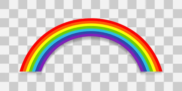 Rainbow Vector Illustration Transparent Background — Stock Vector