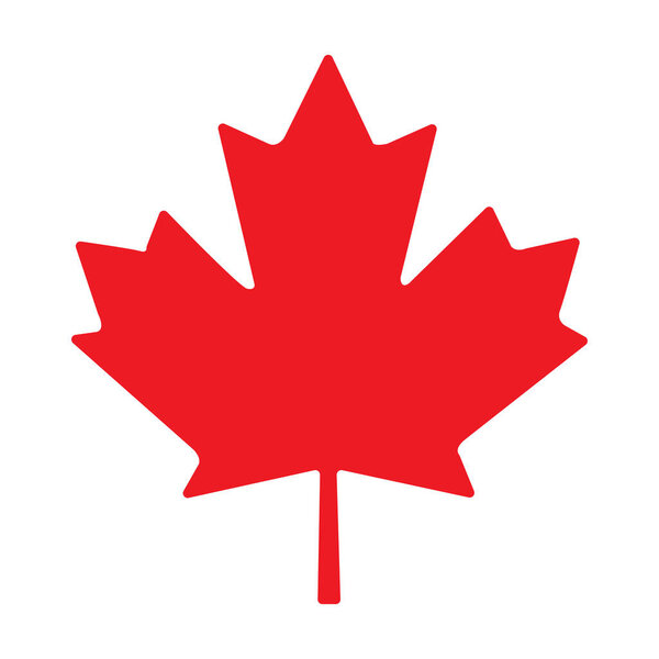 Значок вектора кленового листа. Символ Канады.