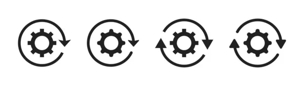 Значок Вектора Передач Коллекция Символов Gears — стоковый вектор
