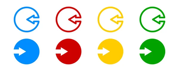 Pfeilzeichensammlung Vektor Farbzeiger Set Cursor Bunte Symbole — Stockvektor
